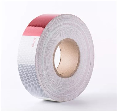 Διαμαντένια κόκκινη και λευκή αντανακλαστική ταινία υψηλής ποιότητας