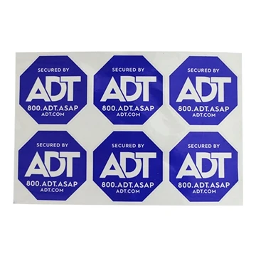 Αυτοκόλλητα αυτοκόλλητα ασφαλείας ADT