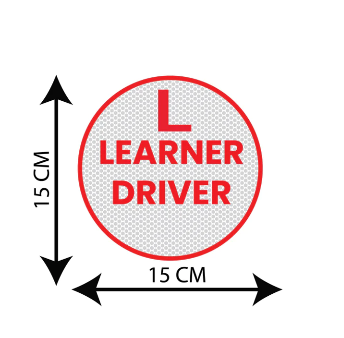 Pack Of 2 Reflective L-Board Learner Driver Vinyl Sticker