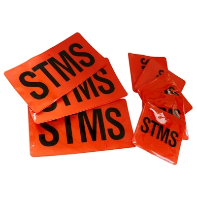 Πορτοκαλί ανακλαστικά μπαλώματα PVC STMS για γιλέκο